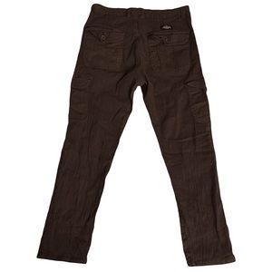 VINTAGE DICKIES brown slim straight leg cargo pants, women's size 32 (W 28).